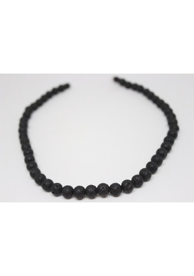 Lav Taşı Kolye 8 Mm Kehribar Klipsli Çok REnkli