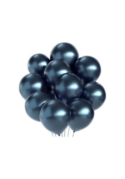Yüksek Kalite 50 Adet Gece Mavisi Krom Balon Gece Mavisi Balon Parlak Metalik Balon Vıp Süsleme