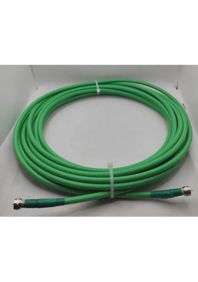 30 Metre Yeşil Uydu Anten Kablosu Rg6 U4 64 Telli Uçları Takılı li 4k Hd