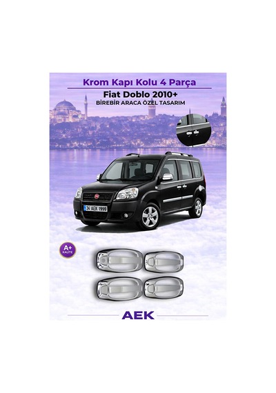 Fiat Doblo 2010-2022 Araca Özel Krom Kapı Kol A+