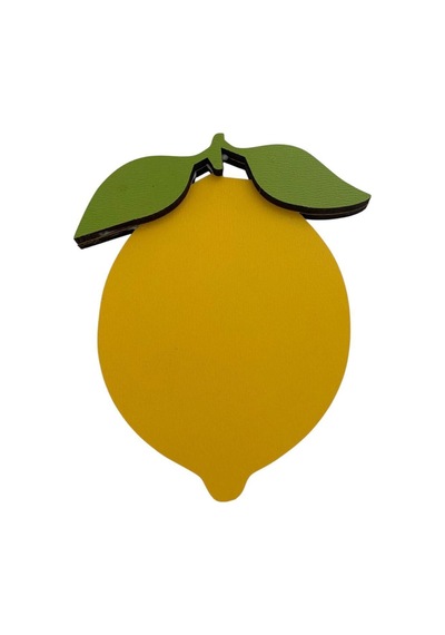 Limon Motifli Kahve Sunumluk Limon Tatlısı Sunumluğu Altlığı 2'li Sarı
