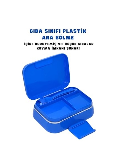 Bento 1030ml Lunchbox Tek Katlı 2 Bölmeli Paslanmaz Çelik Sefer Tası Yemek Kutusu
