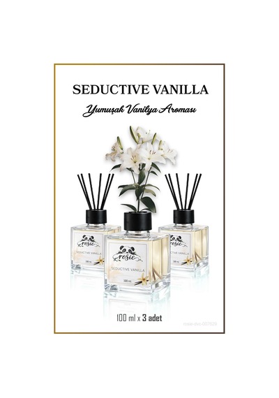 3'lü Seductive Vanilla Çubuklu Oda Kokusu 100 Ml Vanilya