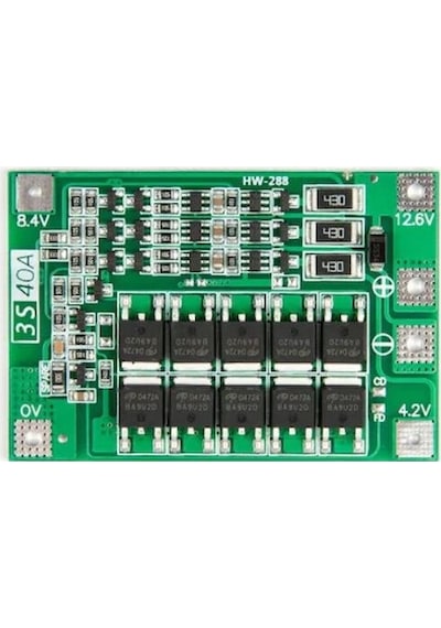 Rfkumanda 3S 40A Bms 12.6V 18650 Lityum Pil Şarj Koruma Modülü, Matkap Için