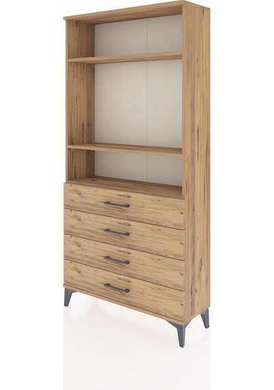 Arges Dolap 3 Raflı 4 Çekmeceli 88x30x182 Çam-çam Çam Arges Dolap 3 Raflı 4 Çekmeceli 88x30x182 Çam-çam Çam