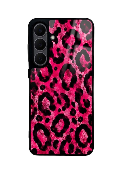 Samsung Uyumlu  S25 Fe Pink Leopar Tasarımlı Glossy Telefon Kılıfı Pembe