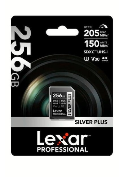 Lexar Professional 256 GB 205 MB/S Silver Plus SD Hafıza Kartı