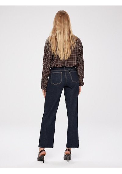 Faik Sönmez Straıght Fit Elastanlı Rınse Jean Pantolon W27jpn004 Uw27jpn004178 Koyu Lacivert
