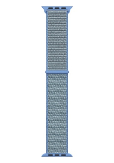 Apple Watch Uyumlu  38mm Kordon Band-03 Serisi Hasır Strap Kayış - Tahoc Blue