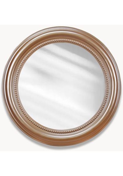 Round Yuvarlak Ayna Vizon Ceviz
