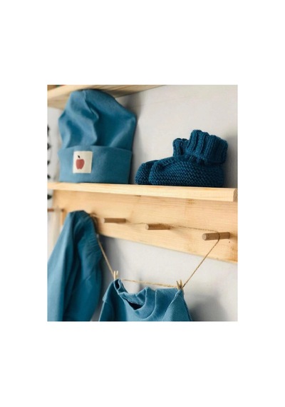 Ahşap Askılık Raf Ve Kitaplık Raf Eğitici Montessori Raf 2'li 40 Cm Kahverengi Kahverengi