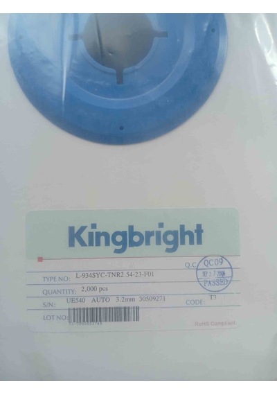 L934syctnr25423f01t3 3mm Sarı Led 100 Adet