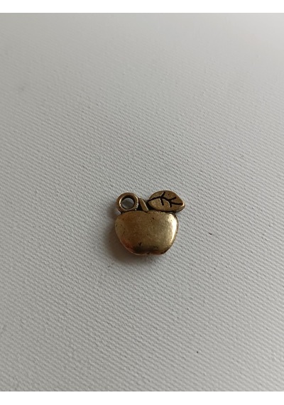 Elma Metal Çinko Alaşım Kolye Ucu 11x2mm 10 Adet Sarı Çok REnkli