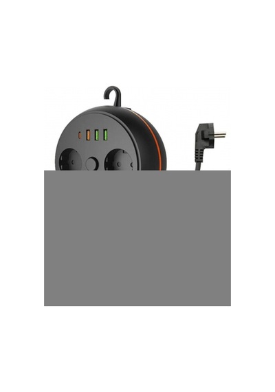 3 Adet Soket,3 Adet Usb Ve 1 Adet Type-c Girişli Termal Akım Korumalı Makaralı Priz 3395 5324