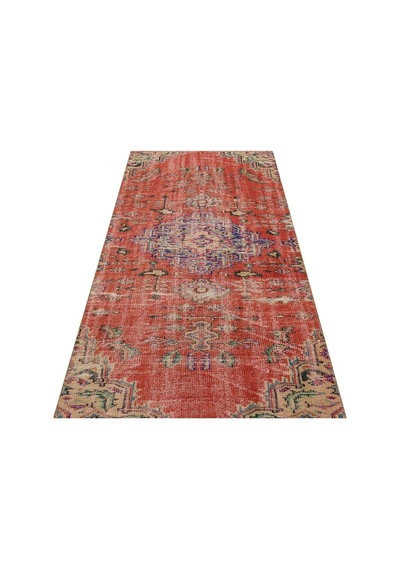 Vintage Eskitme El Dokuma Halı 122 X 219 Cm 9179