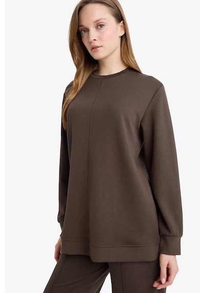 Defacto Regular Fit Bisiklet Yaka Uzun Kollu Tunik F5117ax26spkh227 Haki-kh227