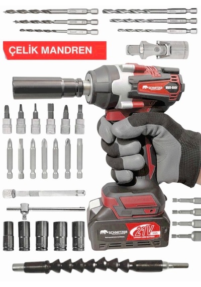 Schmıtzer 6lıset-k Set Pro 21v 43 Parça Şarjlı Hilti Matkap Somun Sökme Taşlama Dekupaj Dairesel Testere