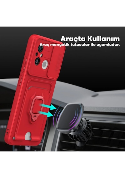 Lvsqvr Newface Xiaomi Redmi 12c Kılıf Zuma Kartvizitli Yüzüklü Silikon - Lacivert