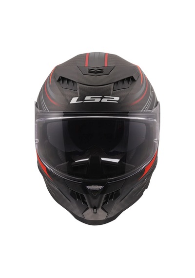 Ls2 Dragon Karbon Subic Kapalı Kask Kırmızı