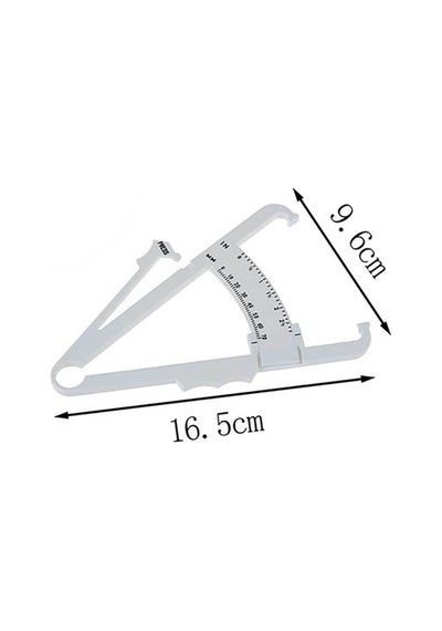 Fitness Için Vücut Plastik Skinfold, Yağ Ölçer,yağ Kaliper, Caliper 17 Cm Beyaz, Whıte Beyaz