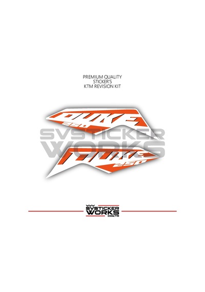 Ktm Duke Sticker Set Revizyon Sticker Etiket Modeli Model 3