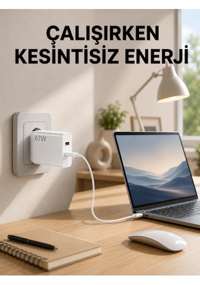 67 Watt Turbo Şarj Cihazı Motorola G30 G50 G60 G82 Uyumlu Yeni Nesil Diğer