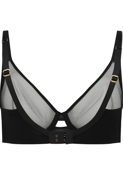 Agent Provocateur Lucky Bra Black - Şeffaf Tül, Kalıplı Tellerli Sütyen, Konforlu Ve Şık Tasarım Siyah