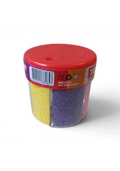 Tgb Tuzluklu Karışık Neon Renkli Toz Sim - 6 Bölmeli & 6 Cm