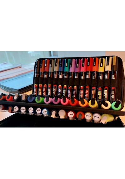 Uni Posca 60 Lı Çantalı Set Pc-1m 20 Adet - Pc-3m 20 Adet - Pc-5m 20 Adet