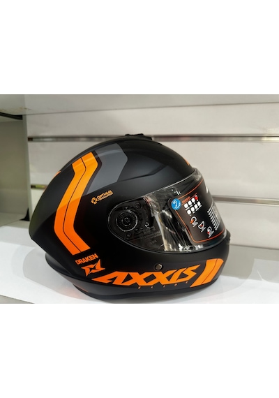 Axxis Draken S B4 Slıde Mat Flour Kask Siyah Turuncu
