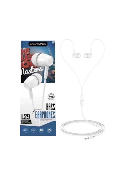 Tedar L29 Platoon Bass Earphones Kulaklık Beyaz Najmaddin Standart