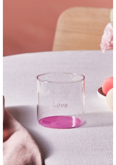 Karaca Mito Cam Su Bardağı 330 Ml Pembe Pembe