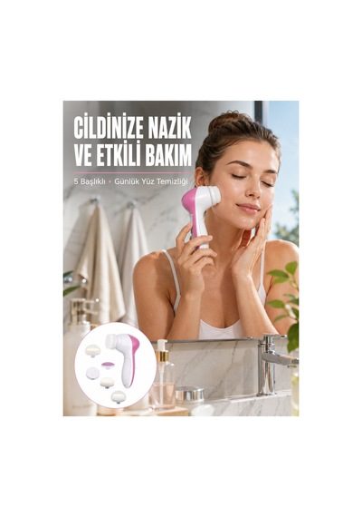 5 Başlıklı Cilt Temizleme Cihazı Renkli