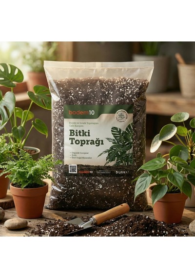 Tr Organik Cocopeat 5x4 20 Litre Perlit Pomza Karışımlı Genel Bitki Çiçek Saksı Bahçe Toprağı Toprak