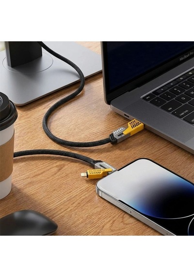 Büro Ev Ofis Cihazları İçin 65w Usb Typec To Typec Apple İos Uyumlu Örgülü Hızlı Mobil Şarj Data Kablosu