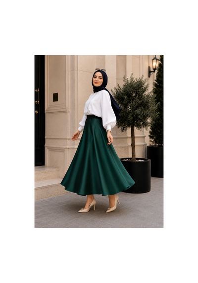 Elmoda Kadın Ribanalı Şort Astarlı Saten Tam Daire Mevlana Etek Zümrüt Yeşili Zümrüt Yeşili Elmoda Kadın Ribanalı Şort Astarlı Saten Tam Daire Mevlana Etek Zümrüt Yeşili Zümrüt Yeşili