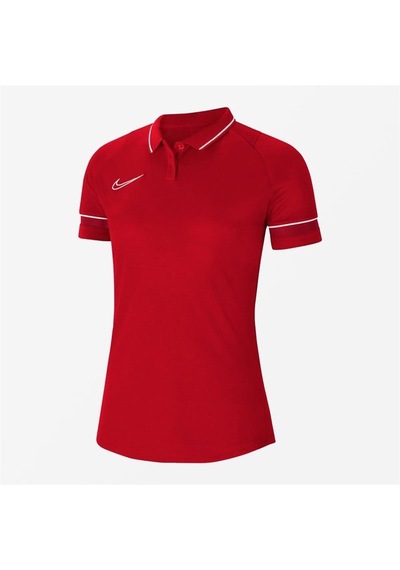 Nike W Academy 21 Polo Kadın Polo Yaka Tişört KIrmızı Kırmızı