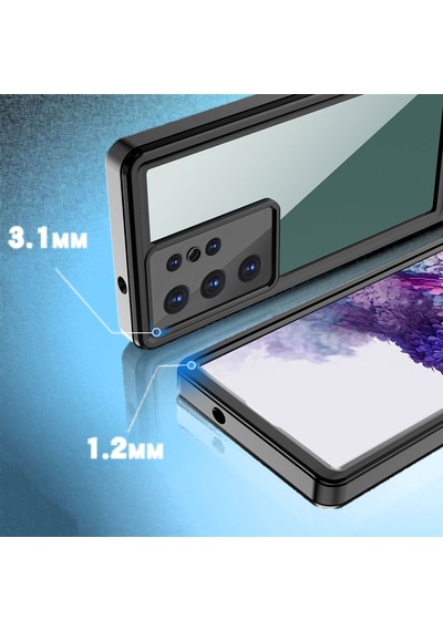 Xemu Galaxy S23 Ultra Uyumlu 1-1 Su Geçirmez Uyumlu-siyah Siyah
