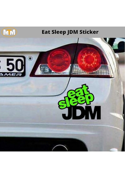 Eat Sleep Jdm Oto Sticker 15 Cm