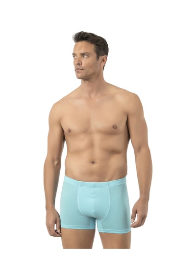 Özkan Underwear Özkan 12024 Erkek Pamuklu Likralı Süprem Esnek Rahat Boxer Şort Turkuaz