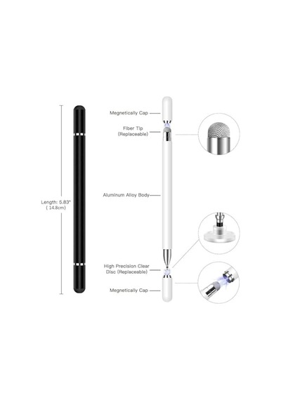 Bolivia&apos S Ipad İçin Stylus Kalem, Ios Ve Android Cihazlar, Dizüstü Bilgisayar, Telefonlar Ve Tabletler İçin Uyumlu 2 Adet Evrensel Stylus Kalem, Çizim Ve El Yazısı İçin Stylus Kalem