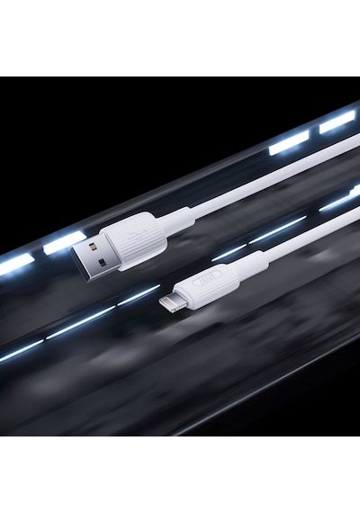 Juo JCBS111-W 12w 2.4a Usb-a To Lightning iPhone Apple Uyumlu iPad  Silikon Hızlı Şarj Ve Data Kablosu Beyaz 1 Metre