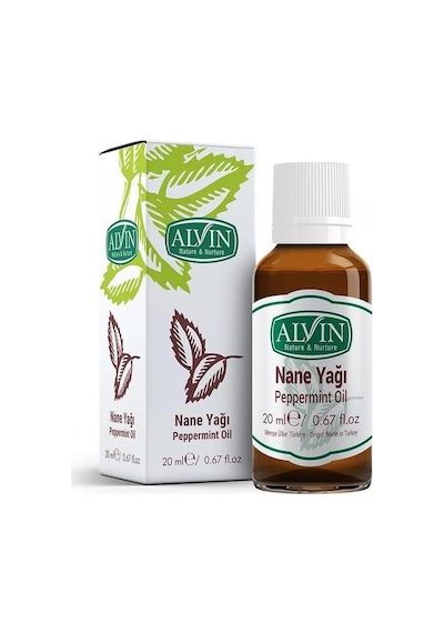 Alvin Nane Yağı Peppermint Oil, Doğal, 20 Ml