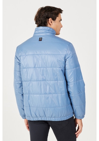 Wrangler All Terrain Gear Relaxed Fit Geniş Kesim Dik Yaka Çift Kullanımı Siyah Mavi Parka W232281001 Mavi - Siyah