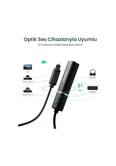 Ugreen Optik Bluetooth 5.0 Transmitter Audio Adaptör, 50213