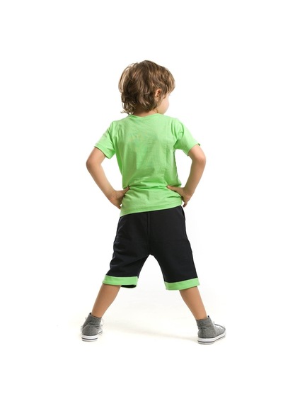 Denokids 3D Yeşil Korsan 3'Lü Takım Çok Renkli