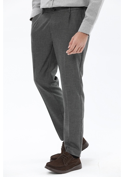 Finesuits Erkek Desenli Klasik Pantolon 2422105005.pvycs Gri