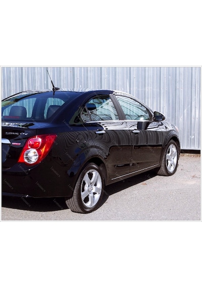 Chevrolet Aveo Sedan Krom Cam Çıtası 4 Parça P.Çelik 2011 Üzeri