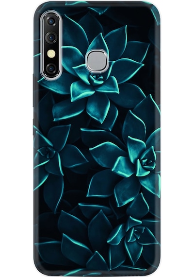 Infinix Hot 8 Kilif Silikon Desen Mistik Çiçekler 1650 523378324