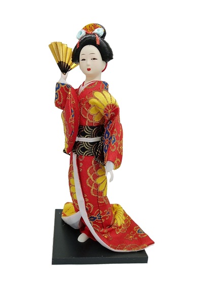 Japon Kimonolu Geyşa Bebek Kabuki Biblo 30 Cm No.15 Anime